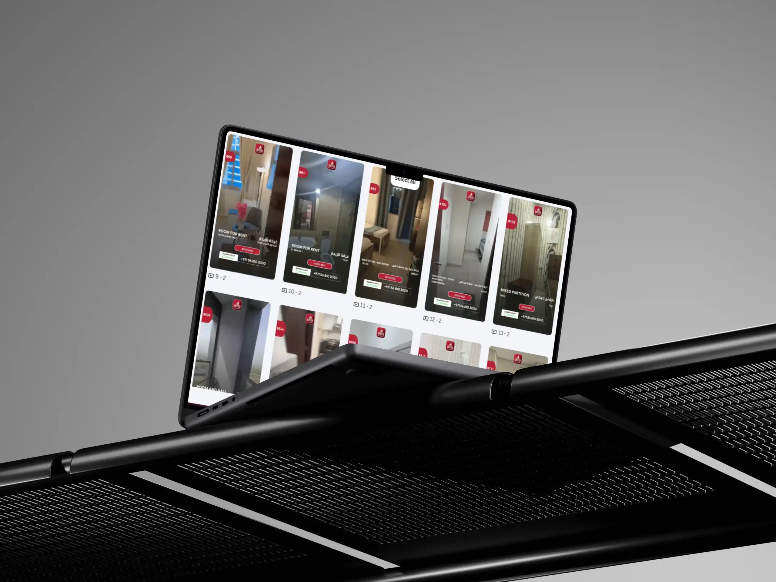 Yalla Rent Dubai website mockup