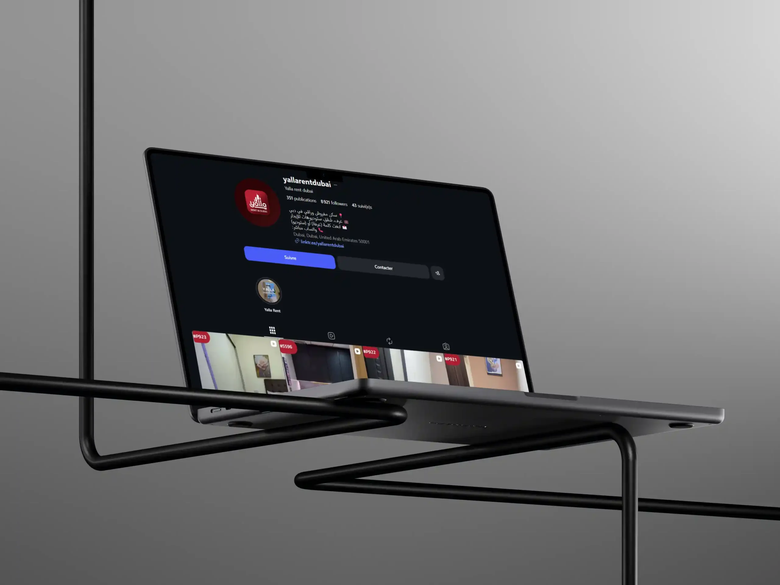 Yalla Rent Dubai website second mockup