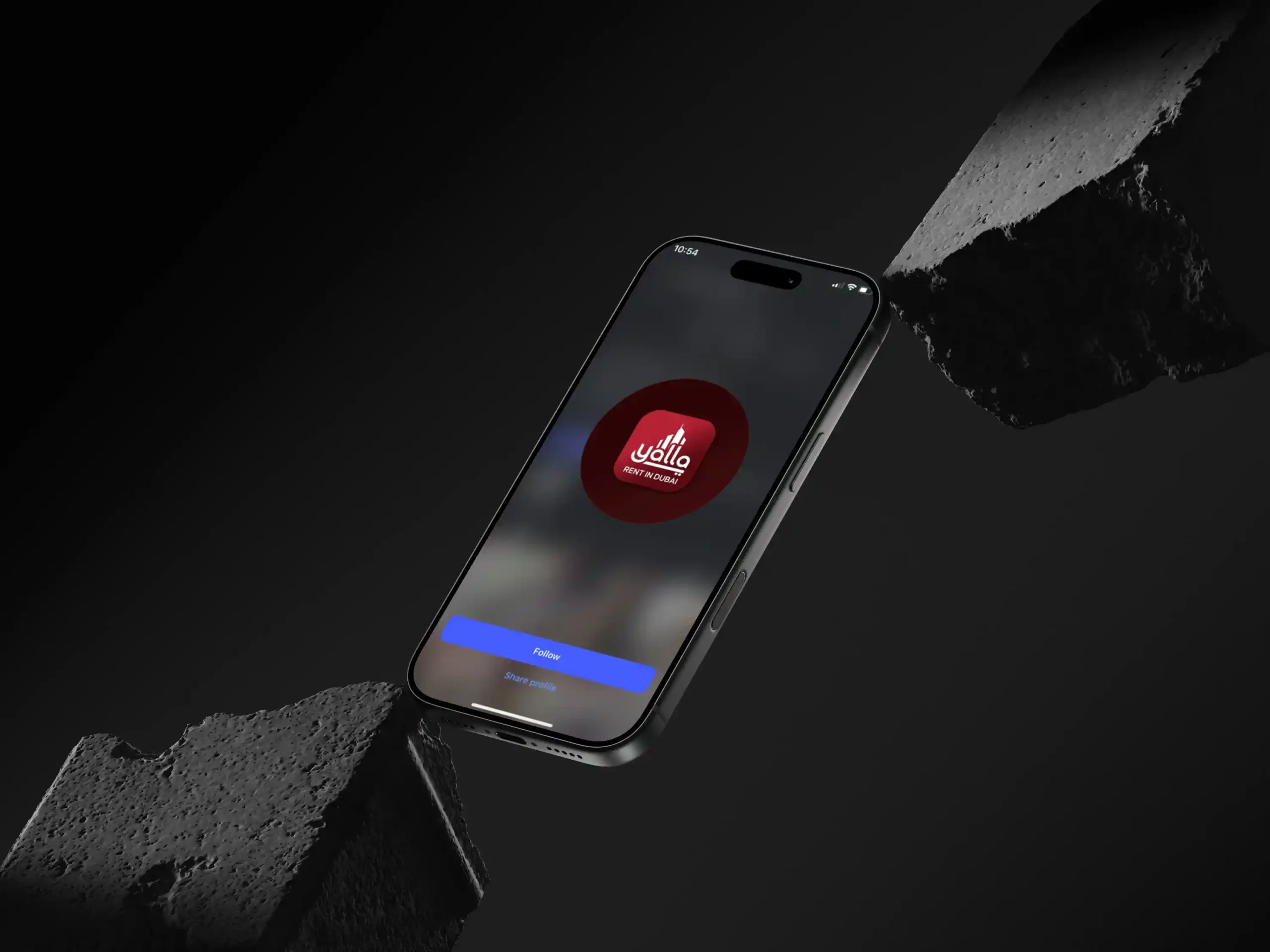 Yalla Rent Dubai phone mockup