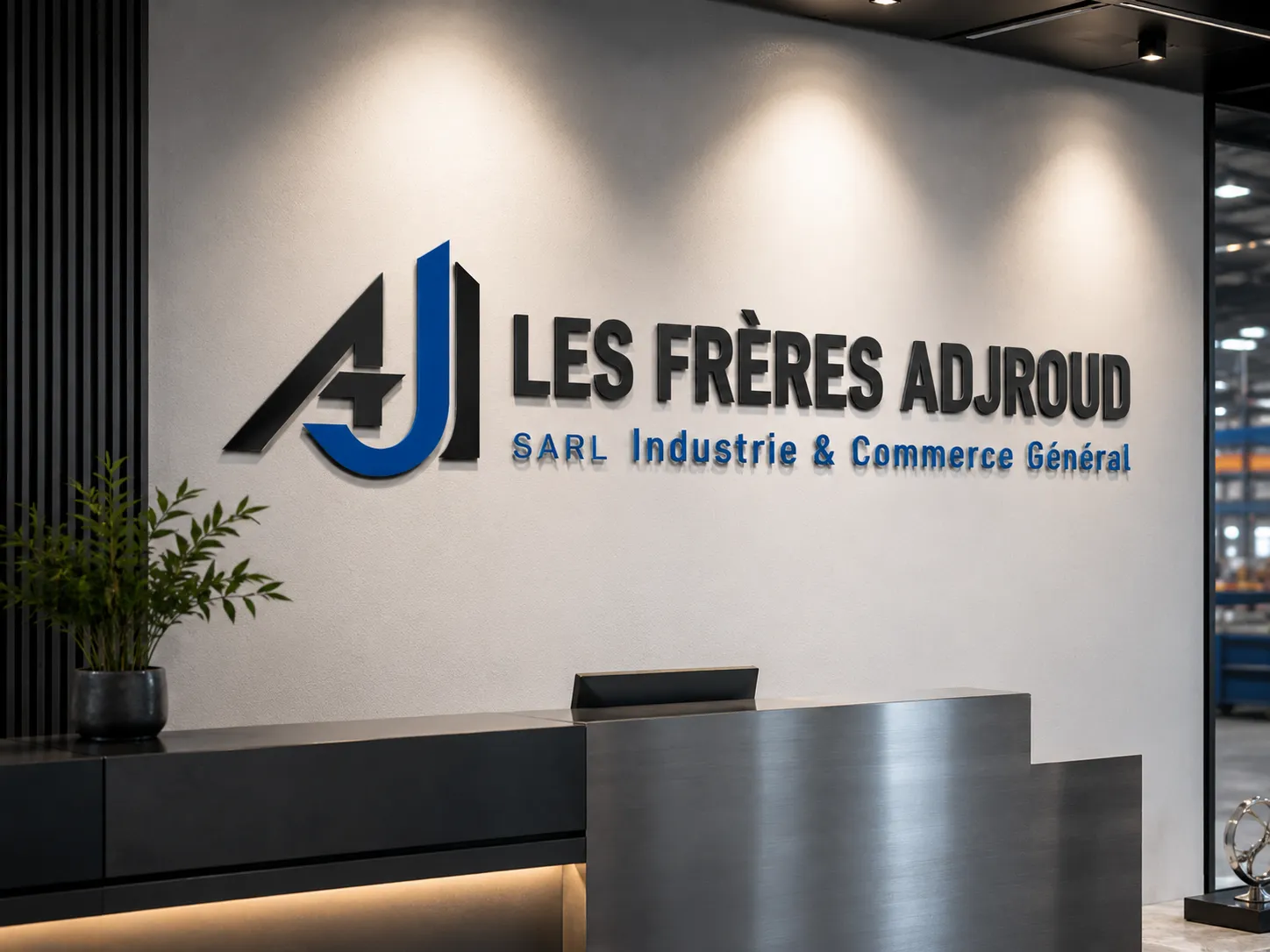 SARL Les Frères Adjroud visual identity mockup