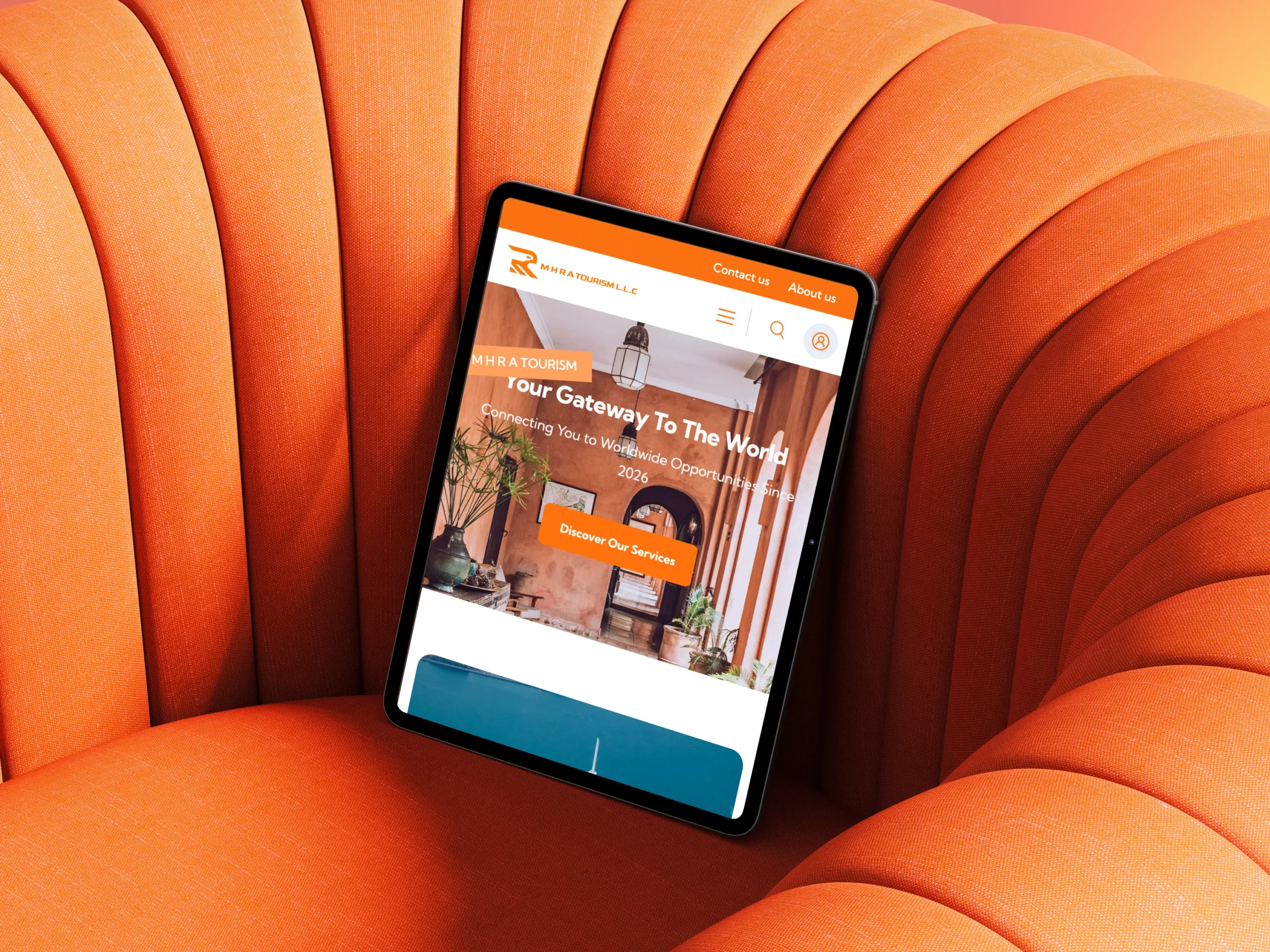 MHRA Tourism website and brand mockup