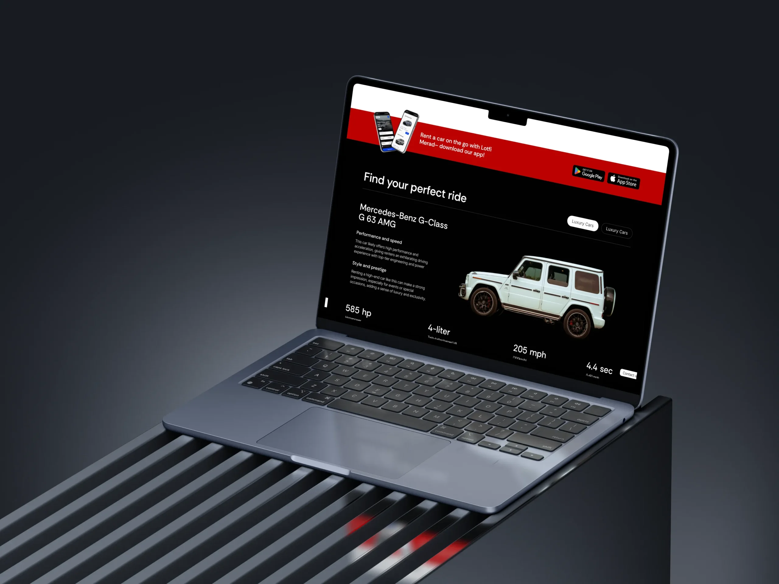Lotfi Merad desktop website presentation