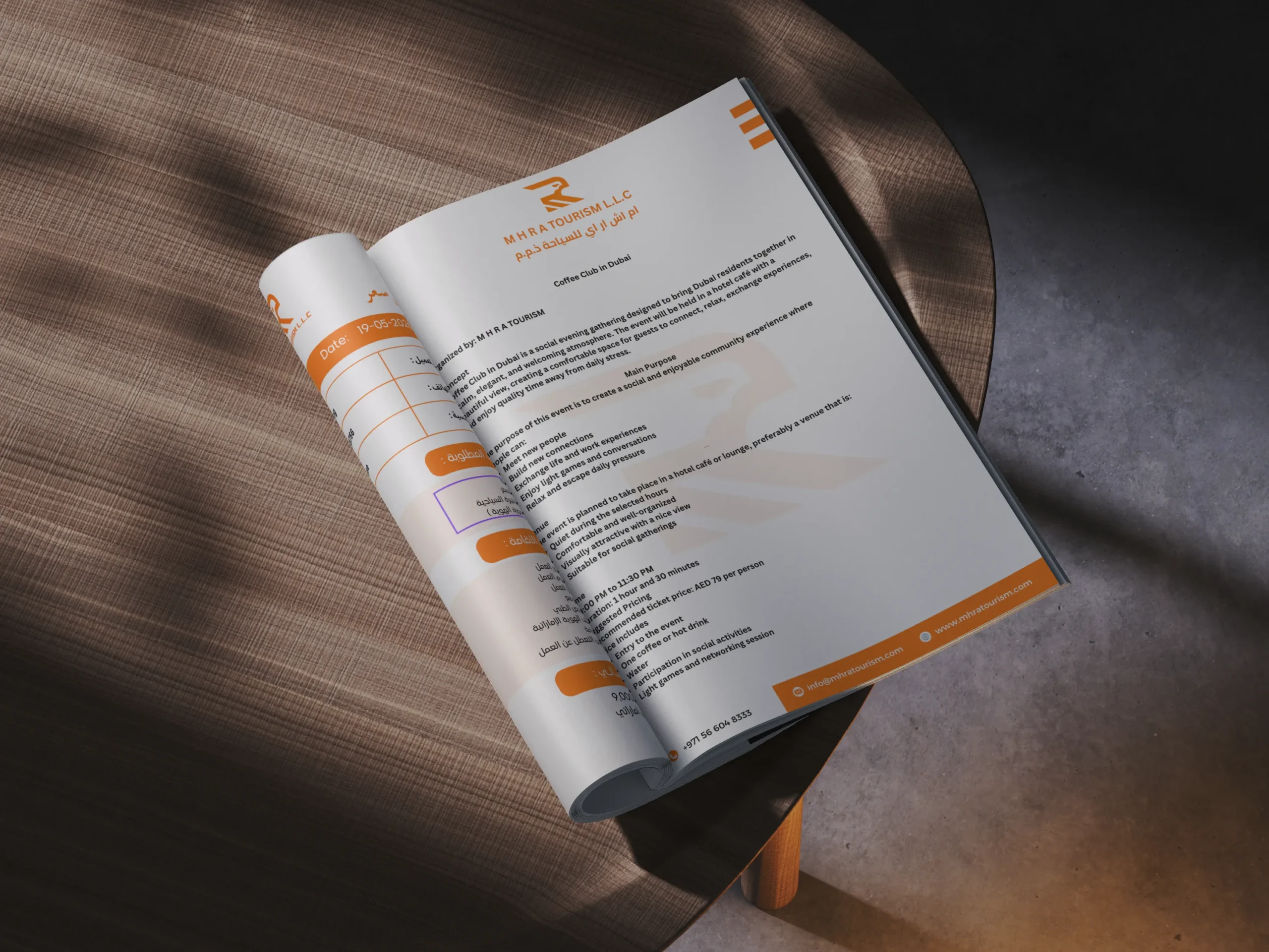 MHRA Tourism corporate profile mockup