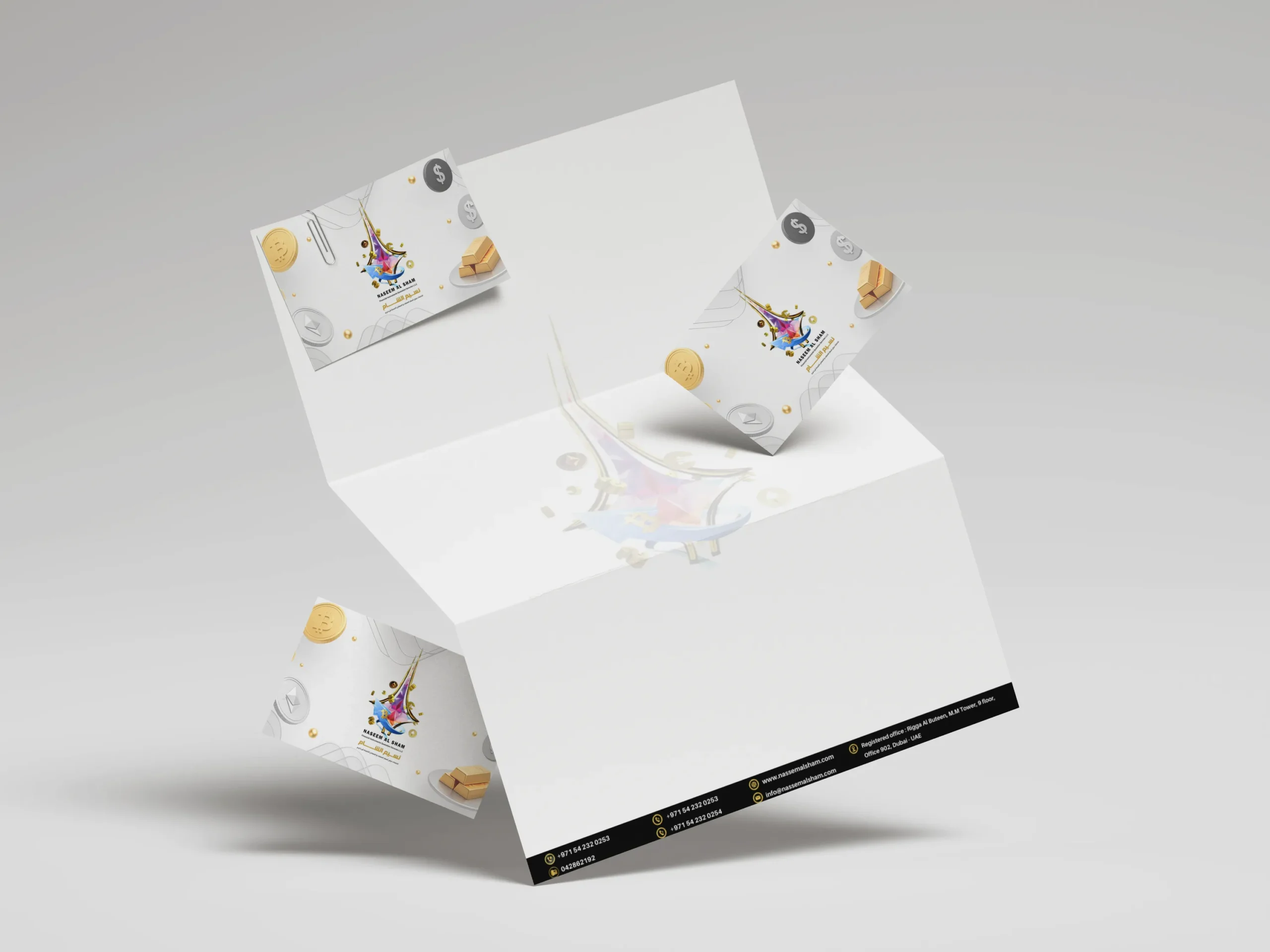 Naseem Al Sham company document mockup