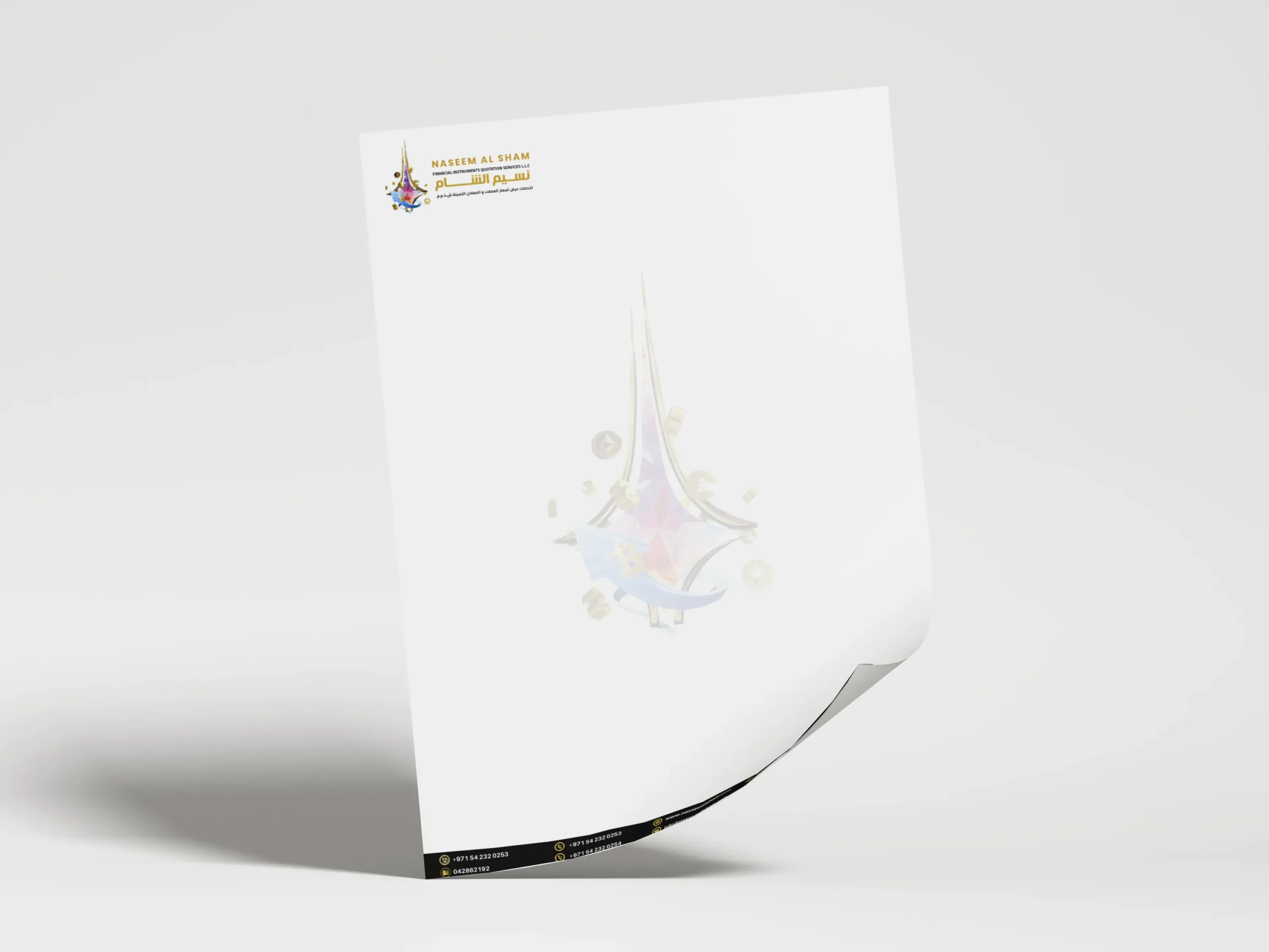 Naseem Al Sham invoice and file mockup