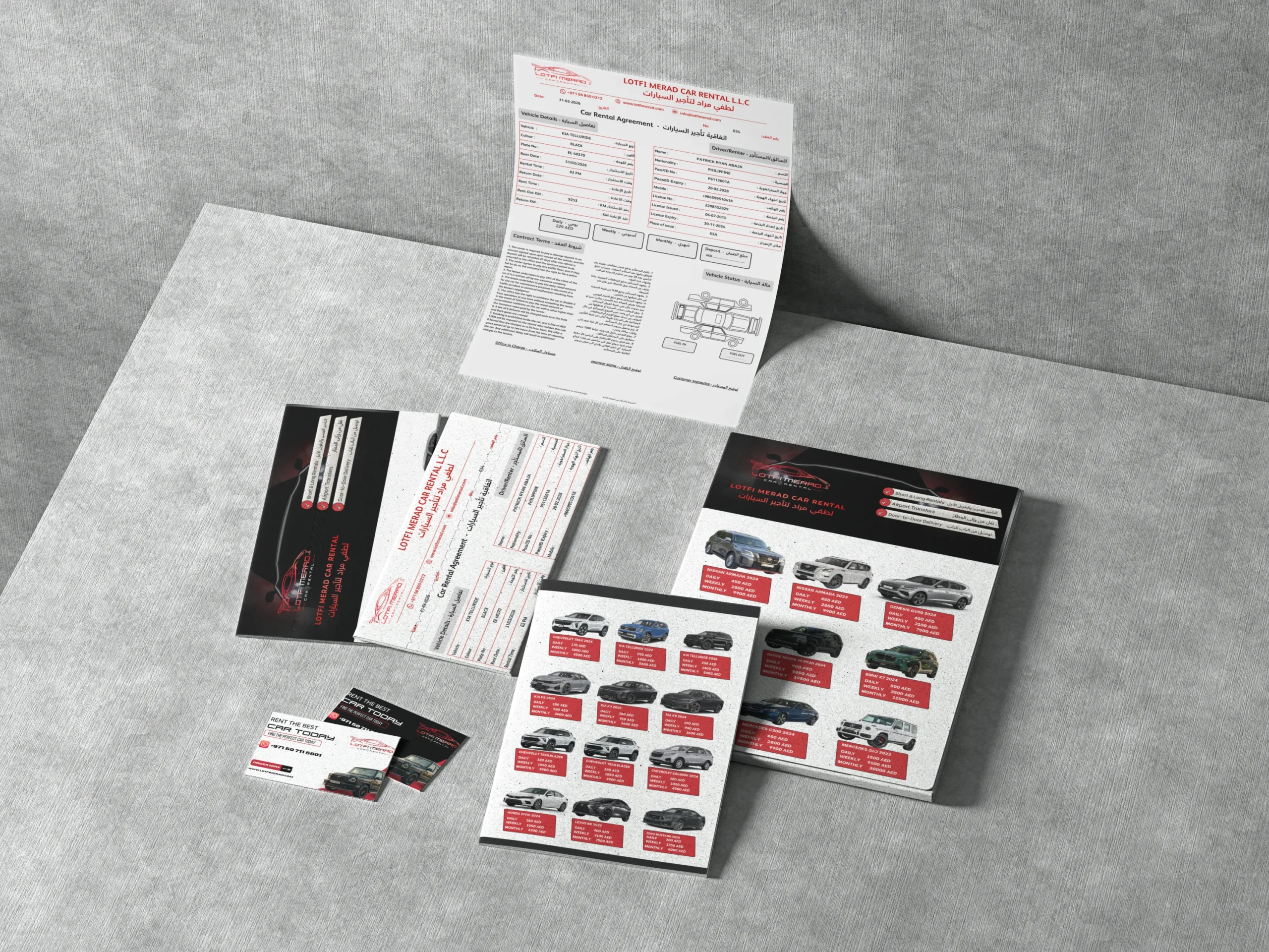 Lotfi Merad brand document mockup