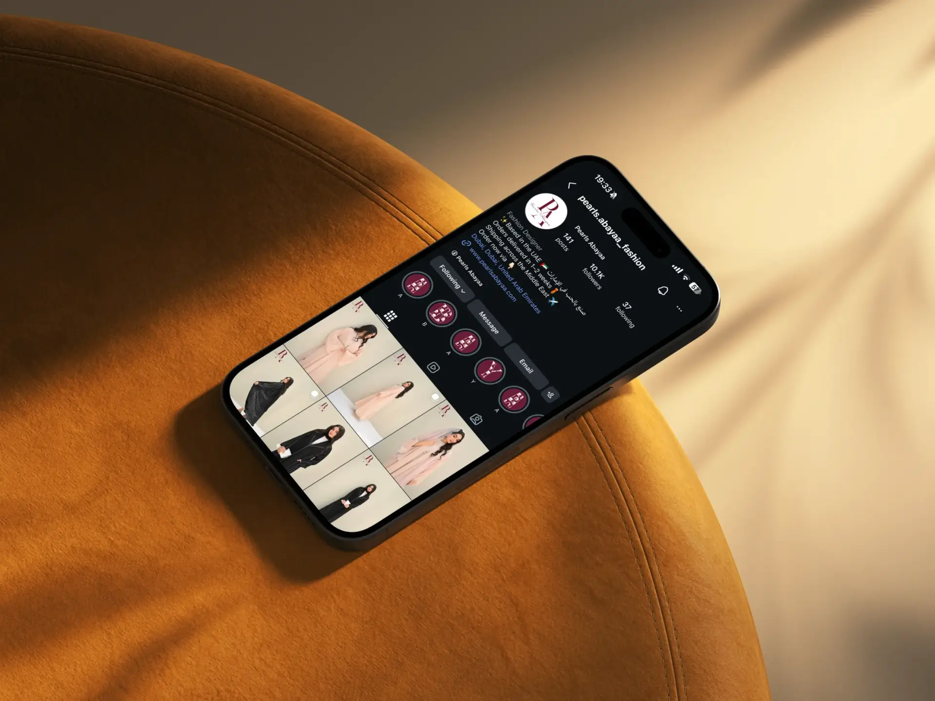 Pearls Abayaa social media mockup