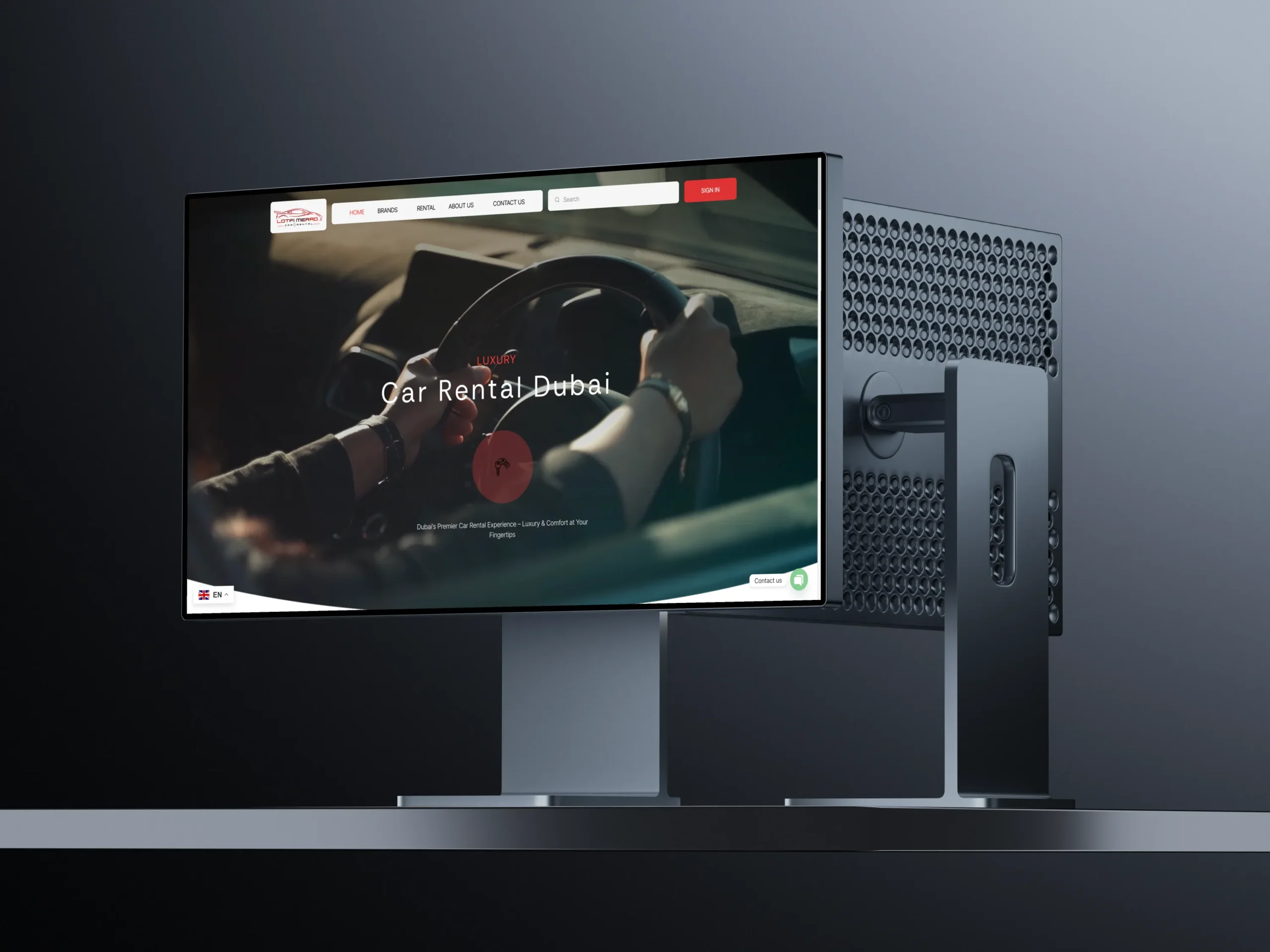 Lotfi Merad full website mockup