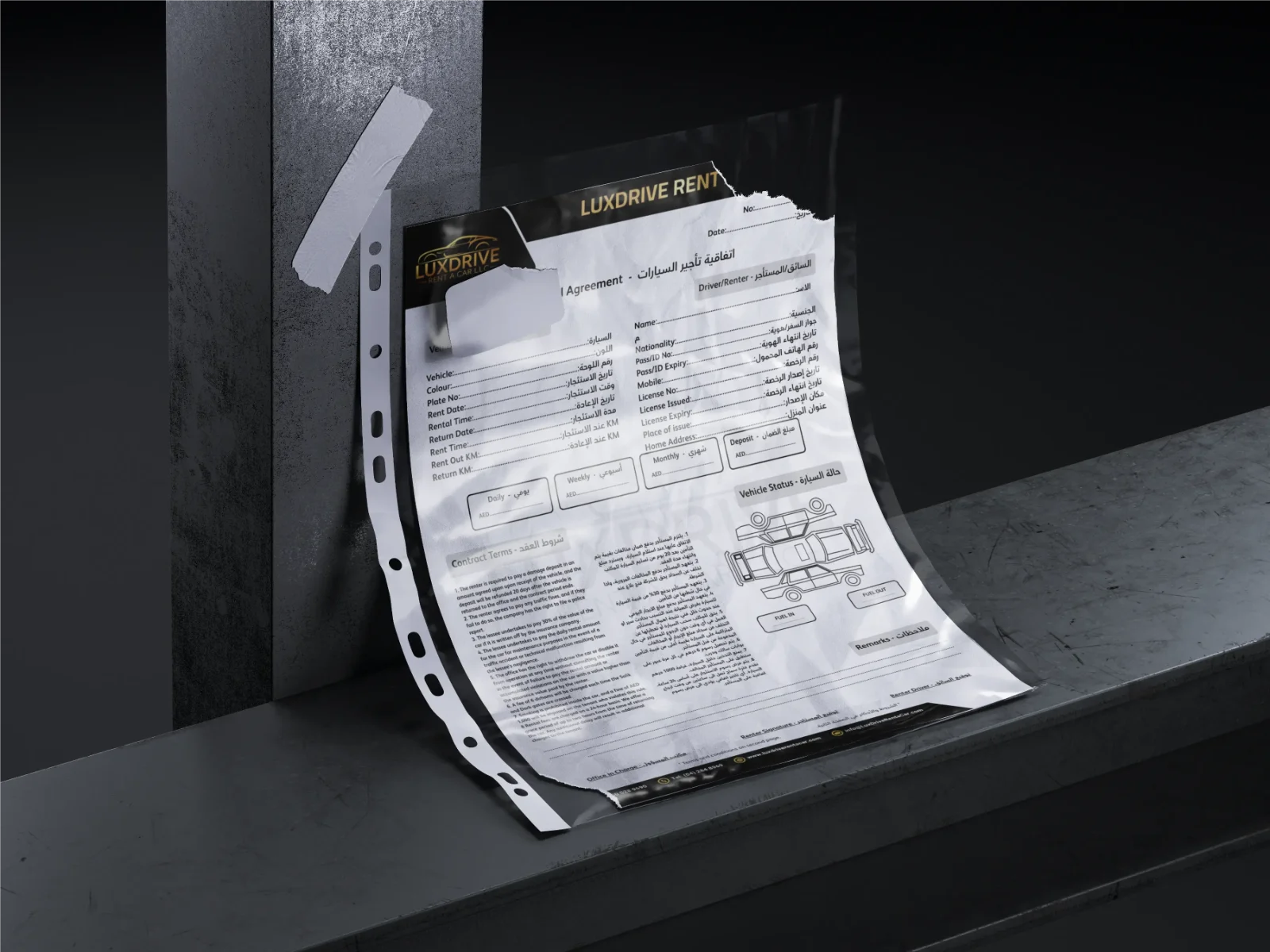 LuxDrive corporate documents design