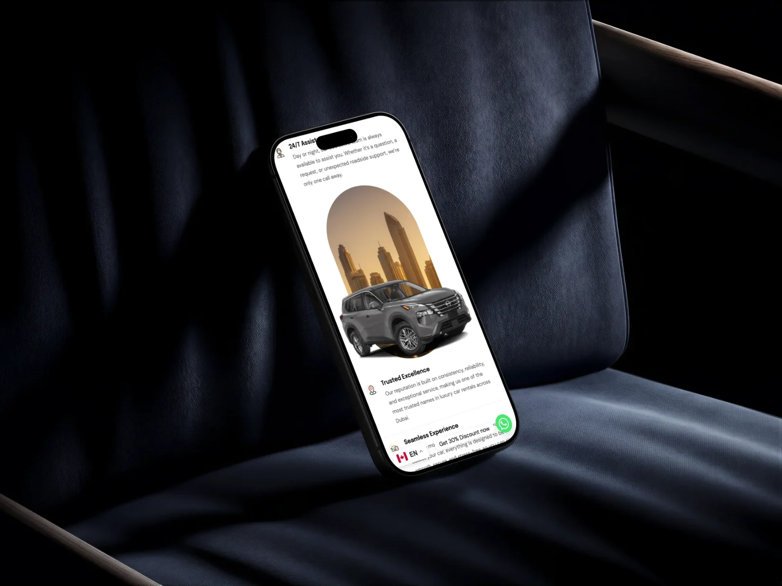 LuxDrive mobile website presentation