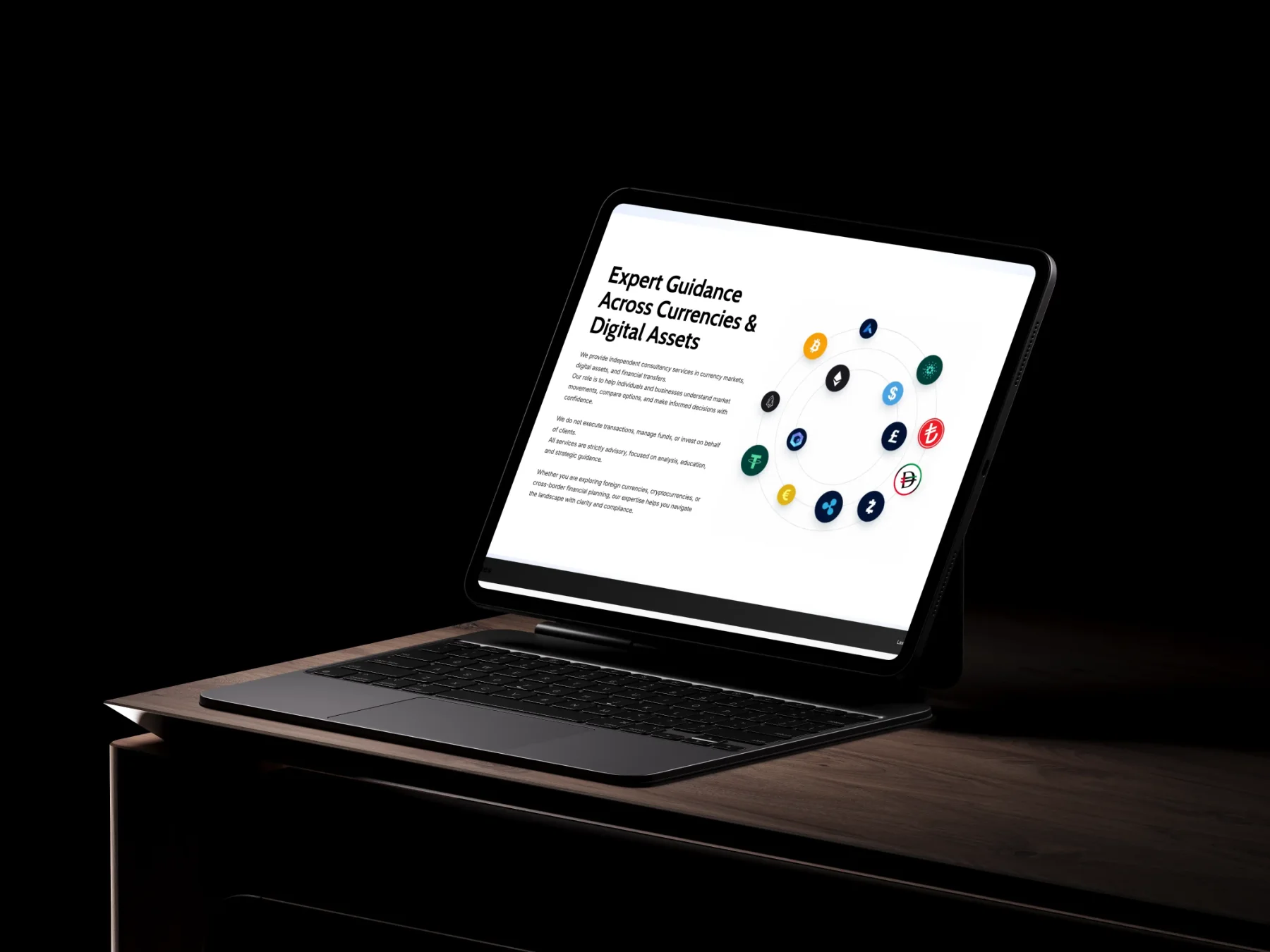 Momtaz Exchange website desktop mockup