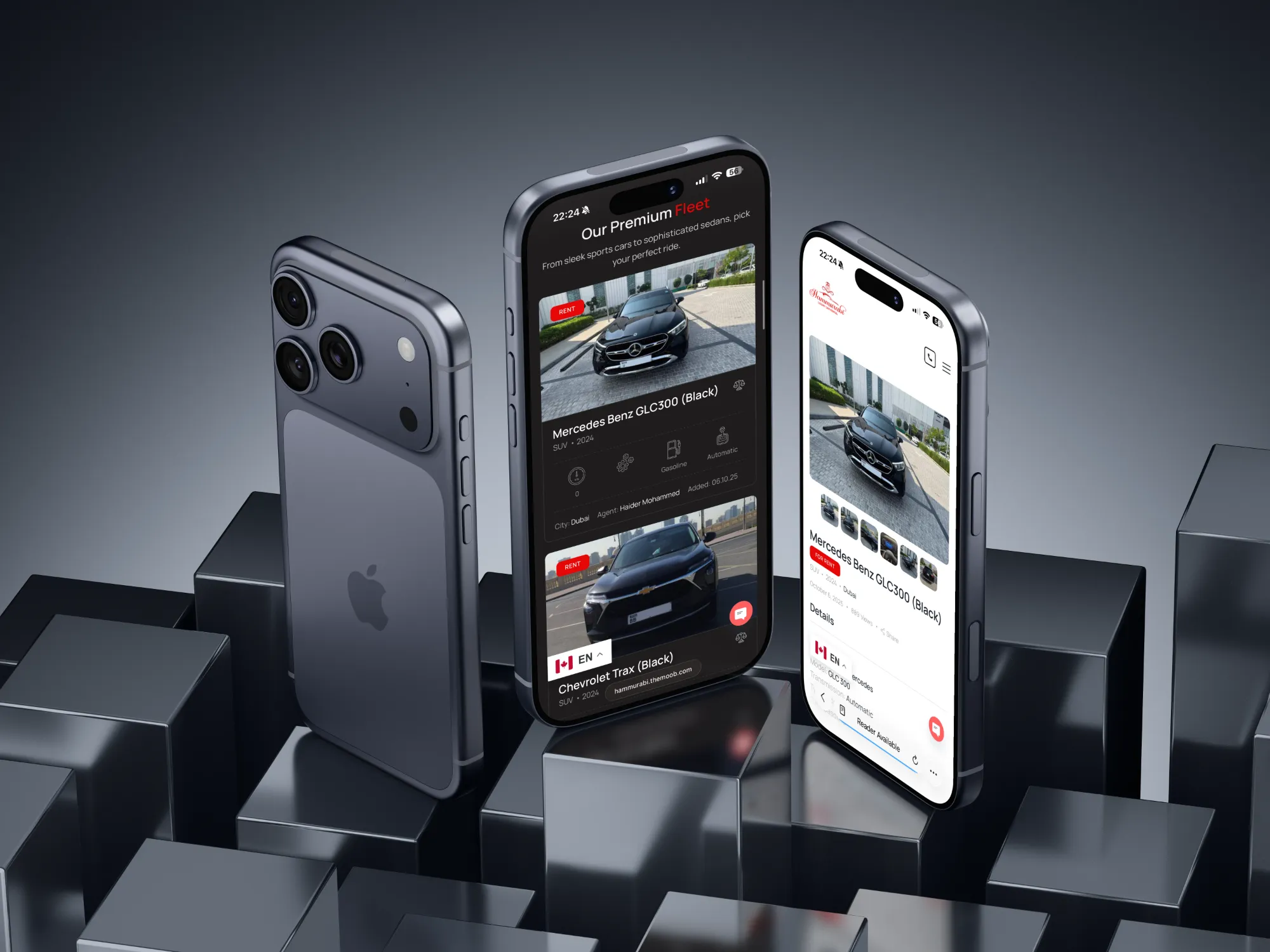 Hammurabi Car Rental social media content mockup