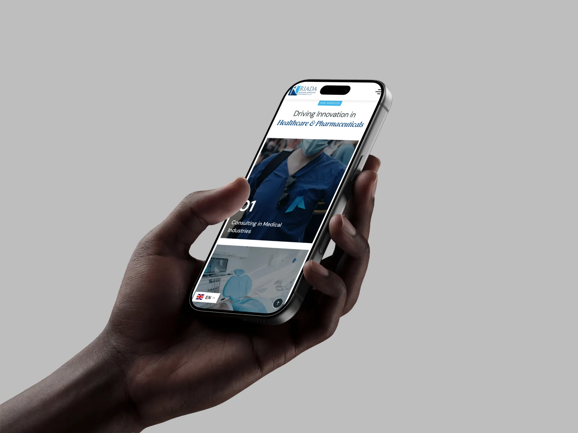 Al Riyada Alwatania mobile website presentation